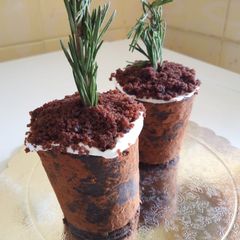 A picture of Herb/flower pot cake#localfoodcontest-NairobiNorth.