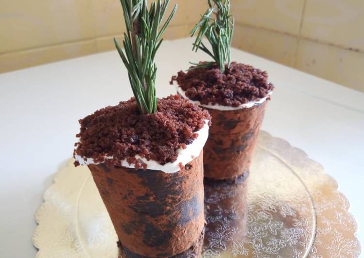 Recipe of Any-night-of-the-week Herb/flower pot cake#localfoodcontest-NairobiNorth