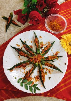 A picture of Stuffed okra(Bharwa Bhindi).