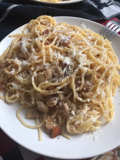 Una foto de Spaghetti carbonara