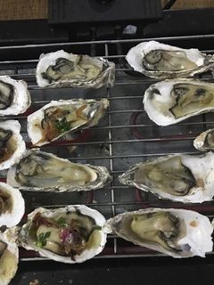 Hình của món Hàu nướng mỡ hành.