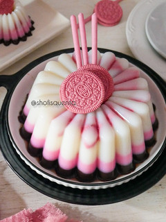 Foto resep Puding Lapis Oreo Strawberry Coklat