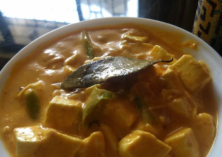 Recipe of Quick Paneer in coconut gravy