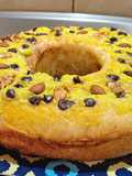 Rosca de Reyes rellena con dulce de leche y chocolate