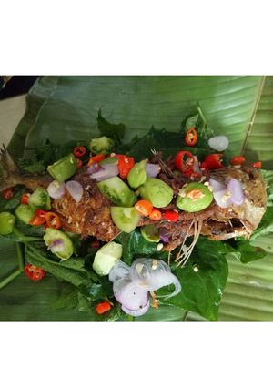 Foto resep Pepes peda daun labu