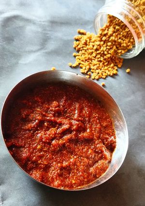 A picture of Methi seeds chutney.