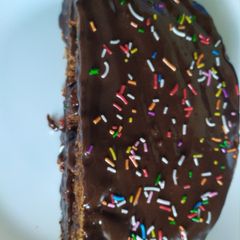 A picture of Dates khajur Chocolate Cake.