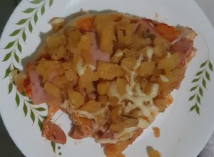 Una foto de Pizza hawaiana