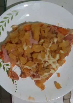 Una foto de Pizza hawaiana