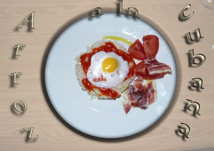 Arroz a la cubana o arroz blanco