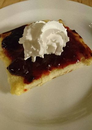 Una foto de Pannukakku (postre típico finlandés)