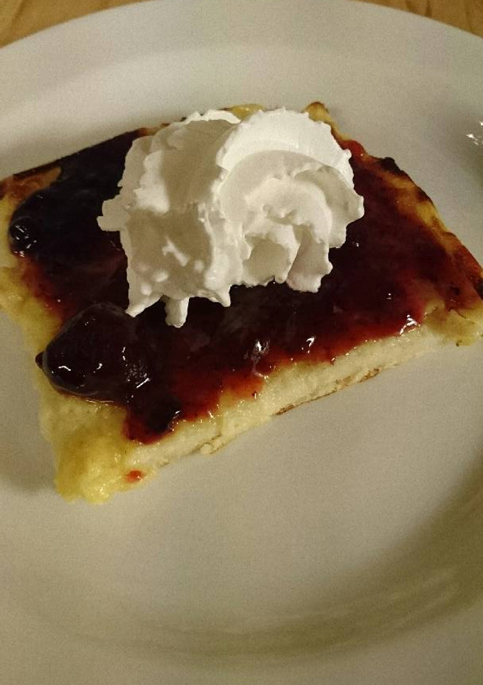 Una foto de Pannukakku (postre típico finlandés)