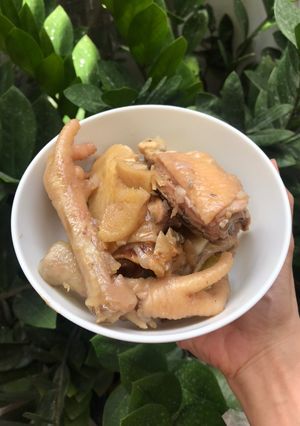 Hình của món Gà kho gừng.