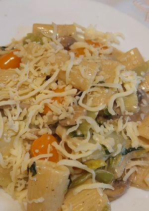 Sült zöldséges tészta recept fotója
