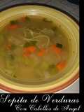 Sopita de Verduras Con Cabellos de Ángel👍🏻