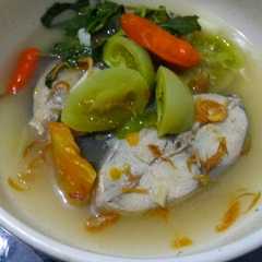 A picture of Sop ikan (ikan salem).