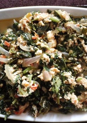 A picture of Vegetable egg sauce.
