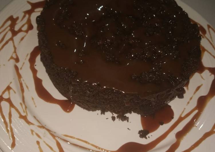 Chocolate cake with caramel