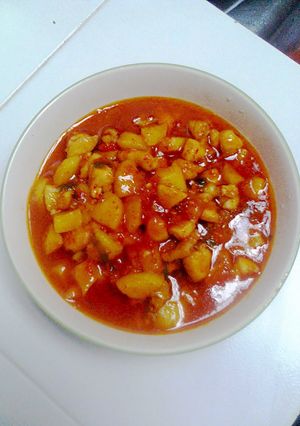 Foto resep Ayam kentang asam pedas