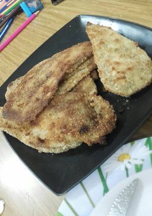 Una foto de Milanesas de berenjenas