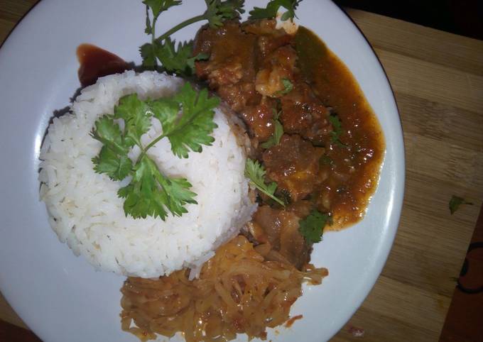 Recipe of Homemade Coconut rice and wetfried beef