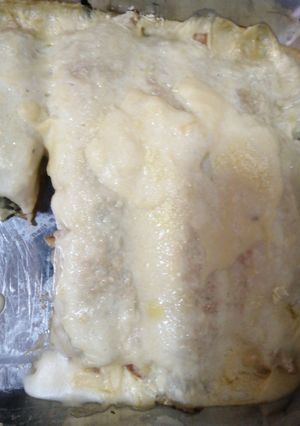 Una foto de Panqueques rellenos de acelga y champiñones