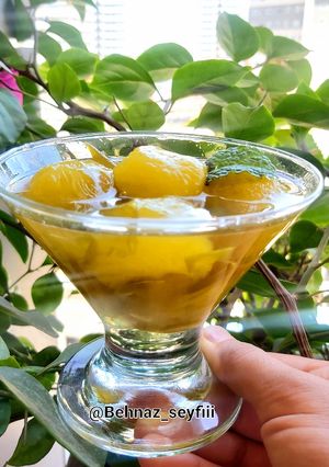 عکسی از دستور کمپوت گوجه سبز