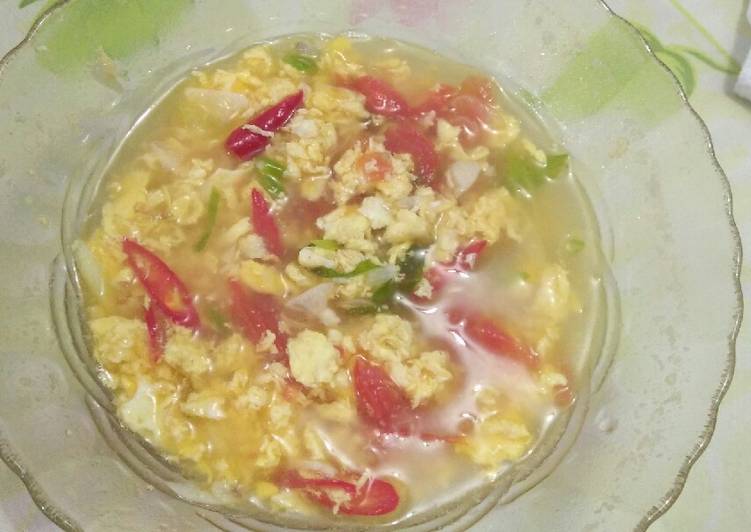 Resep: Sup Telur Tomat #debm Rumahan