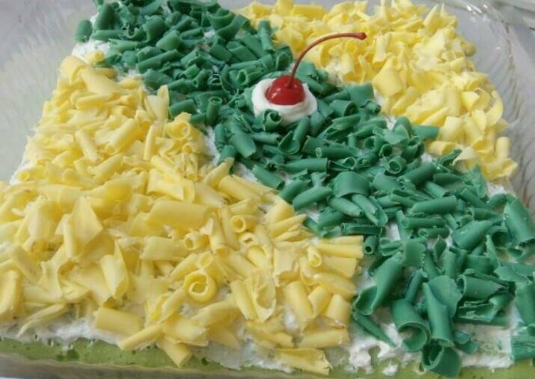 Resep Brownies kukus pandan dwi warna, Bisa Manjain Lidah