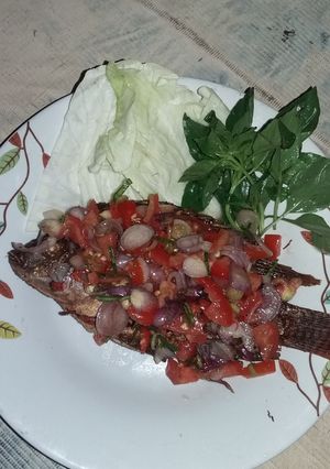 Foto resep Ikan mujair goreng sambal dabu dabu