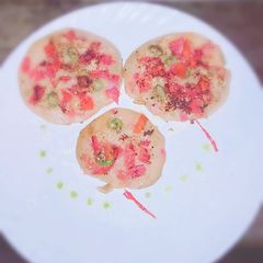 A picture of Semolina with vegeies pancakes.