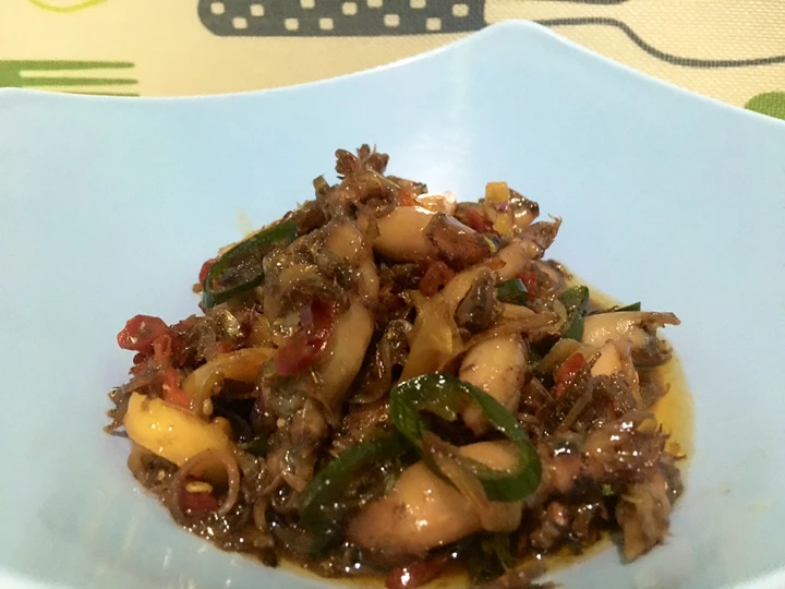 Cara Mudah Menyiapkan Resep  Cumi asin manis yang Lezat, Lezat