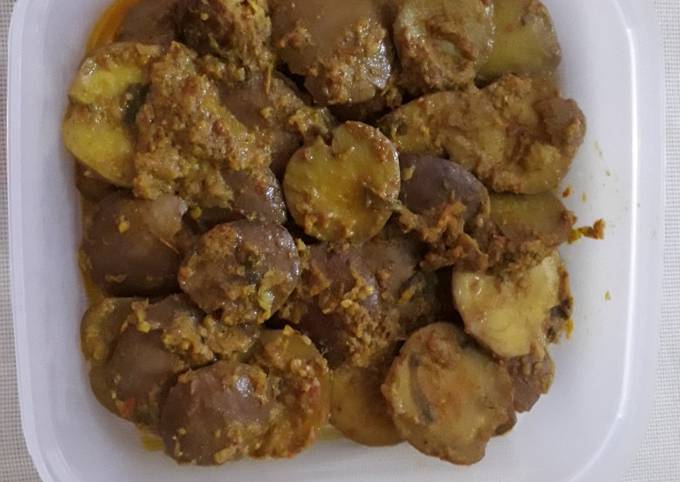 Rendang jengkol pedas