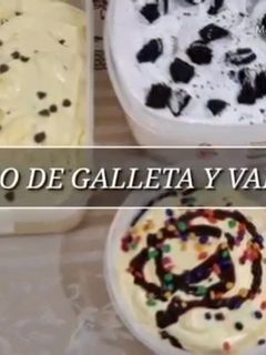 Una foto de Helado de vainilla y galleta fácil!!!