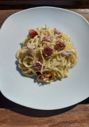 Una foto de Espaguetis a mi manera