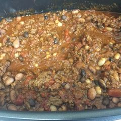 A picture of Beef Chili using "Power Cooker Express".