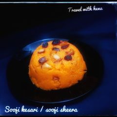 A picture of Sooji sheera / rava kesari.