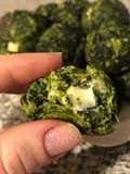 Croquetas de espinaca y brócoli rellenas de muzarella