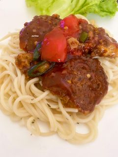 Foto resep Spageti bakso daging