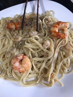 Una foto de Spaghetti ai frutti di mare
