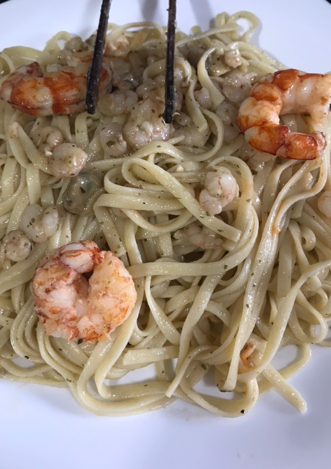Una foto de Spaghetti ai frutti di mare