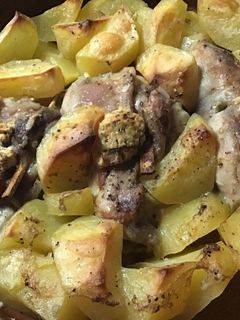 Una foto de Muslos rellenos de queso roquefort con coñac al horno