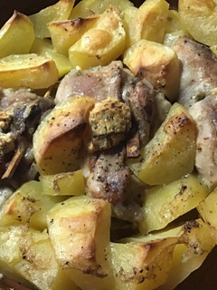 Una foto de Muslos rellenos de queso roquefort con coñac al horno