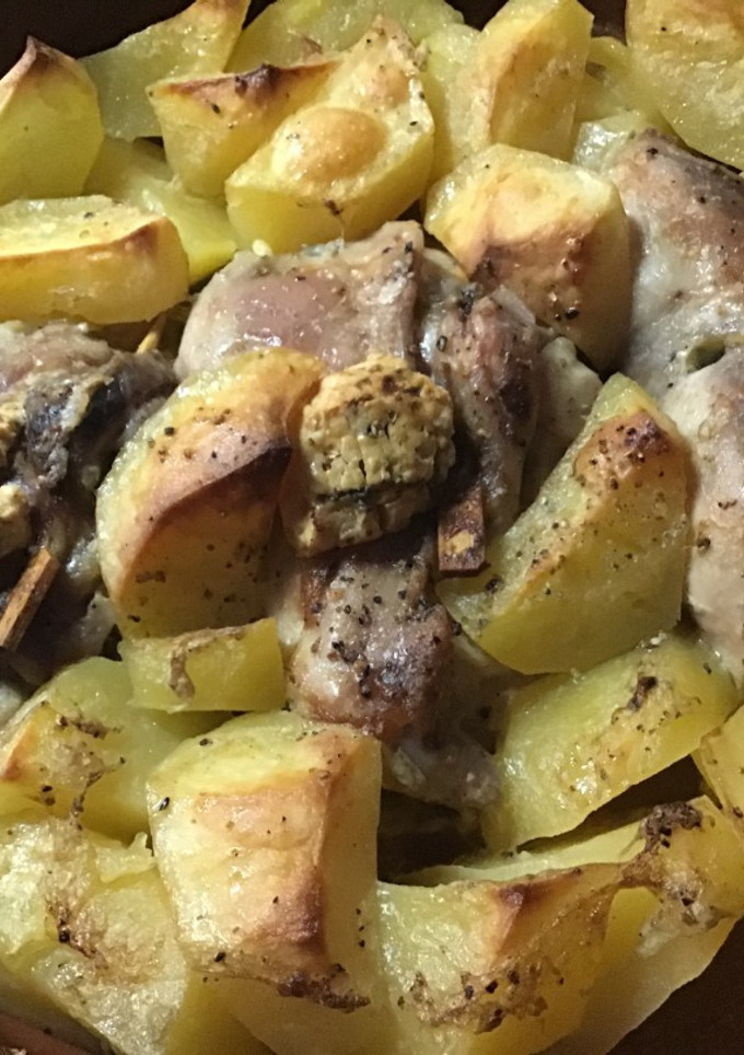 Una foto de Muslos rellenos de queso roquefort con coñac al horno