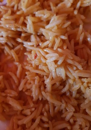 صورة لوصفة عمل الرز بعصير الطماطم