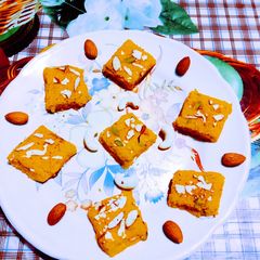 A picture of Delicious tasty milk powder Burfi.