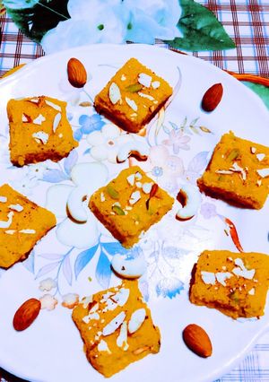 A picture of Delicious tasty milk powder Burfi.