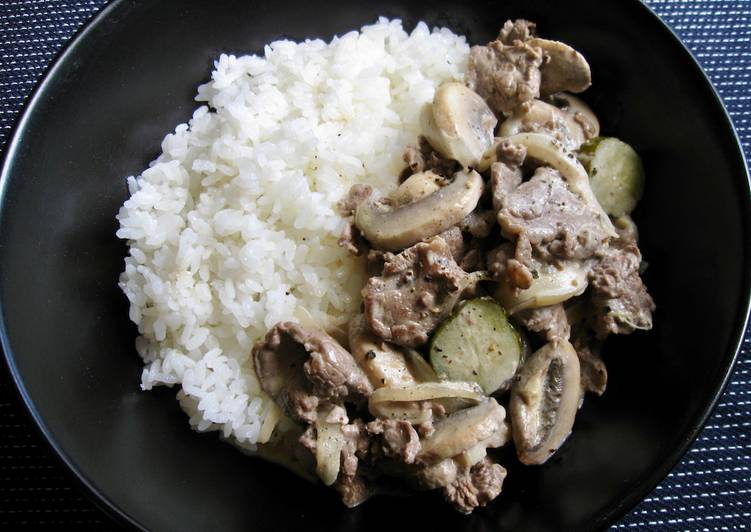 Steps to Prepare Ultimate Super Easy Beef Stroganoff