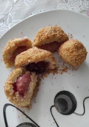 Epres "túrógombóc"🍓(Vegán) recept fotója