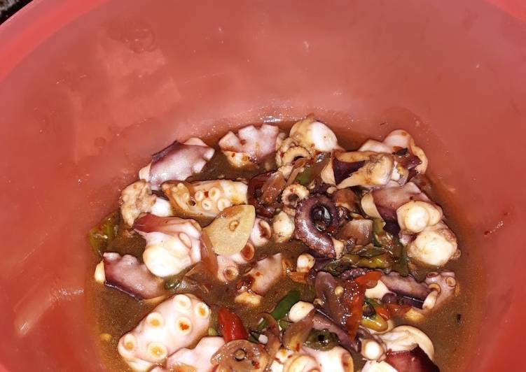 Gurita lada hitam asam pedas